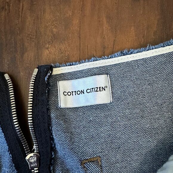 COTTON CITIZEN Mini Zip Skirt Two-Tone in Mercer/Melrose - Picture 8 of 12